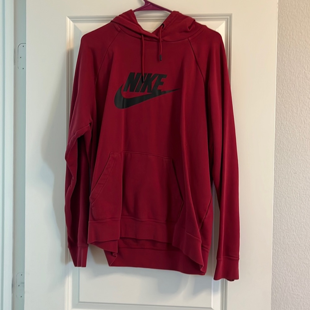 Red Nike hoodie